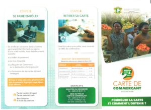Dépliant carte de commerçant Côte d'Ivoire
