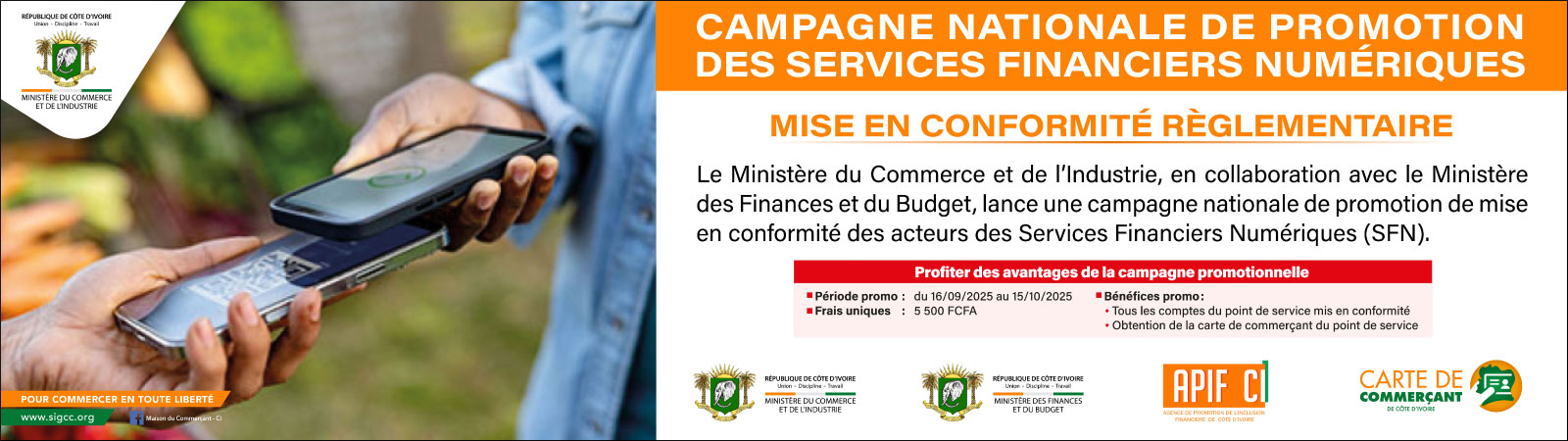 CAMPAGNE NATIONALE DE PROMOTION DES SERVICES FINANCIERS NUMÉRIQUES